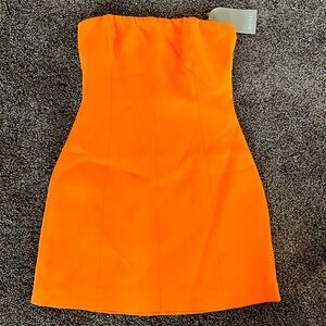 Orange Meshki Mini Dress